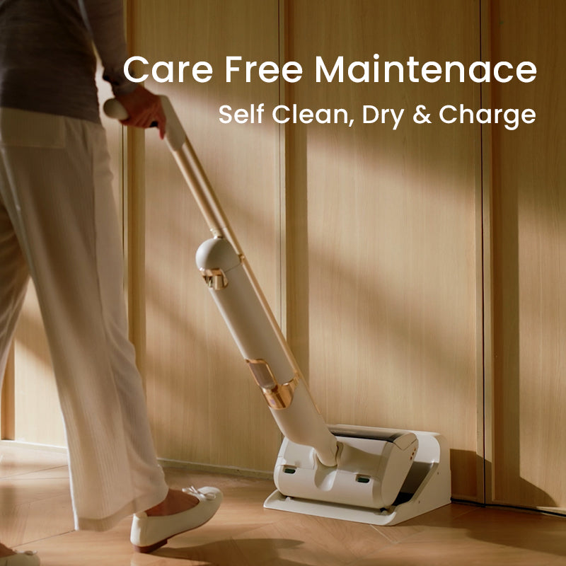 Your Magic Quiet Pickup Mop | Low-Maintenance 3-in-1 Floor Cleaning Device | Cordless moprobo Gold